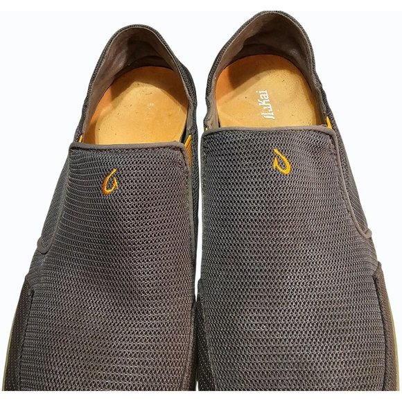 Olukai Nohea Mesh Sneaker Slip On Drop Heel Travel Water Gray Men's US 13 EUR 48 - Picture 5 of 10